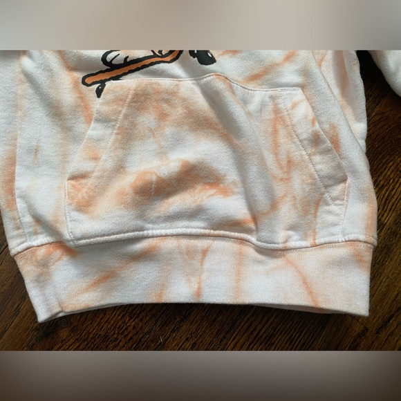 3T Snoopy Tie-Dye Hoodie Kids white orange snoopy skateboard gender neutral - Picture 7 of 15